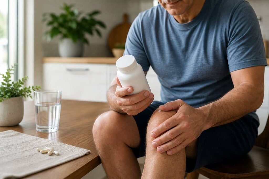 Best joint support supplements bottle reviewed by adult with knee discomfort