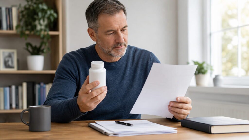 Joint Genesis review with an adult comparing a joint supplement label and research notes